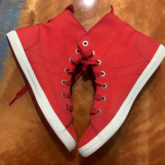 Keds Rookie Loop de Loop High Top Red Lace Up Sneakers size 9 - Picture 6 of 12